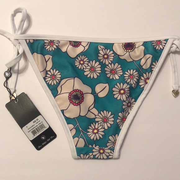 WILDFOX Sixties Reversible Emerald Daisy Floral - Picture 6 of 8